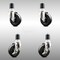 Service Caster 4 Inch 316SS Soft Rubber Swivel 1-3/4 Inch Expanding Stem Caster Brake SCC, 2PK SCC-SS316EX20S414-SRS-2-TLB-2-134 - alternate 1